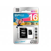 Карта пам'яті MicroSDHC 16 GB Silicon Power Class 10+ SD Adapter