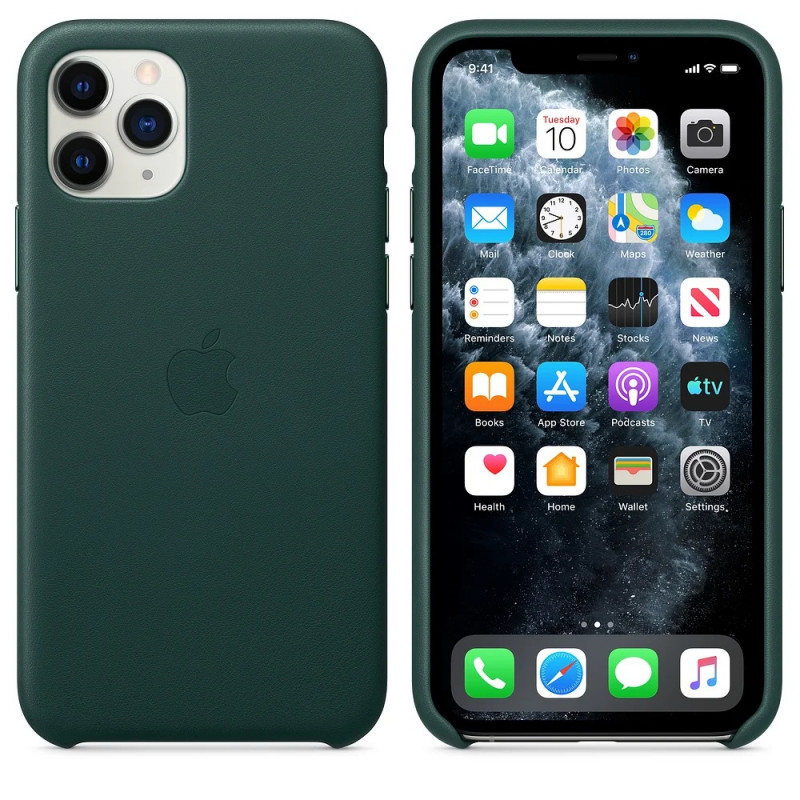 Силіконова накладка Lambskin Leather для iPhone 12 Pro Max Green
