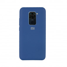 Силиконовая накладка Silicone Case для Xiaomi Redmi Note 9 Blue