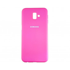 Силиконовая накладка Silicone Case для Samsung J6 Plus 2018 J600 Pink