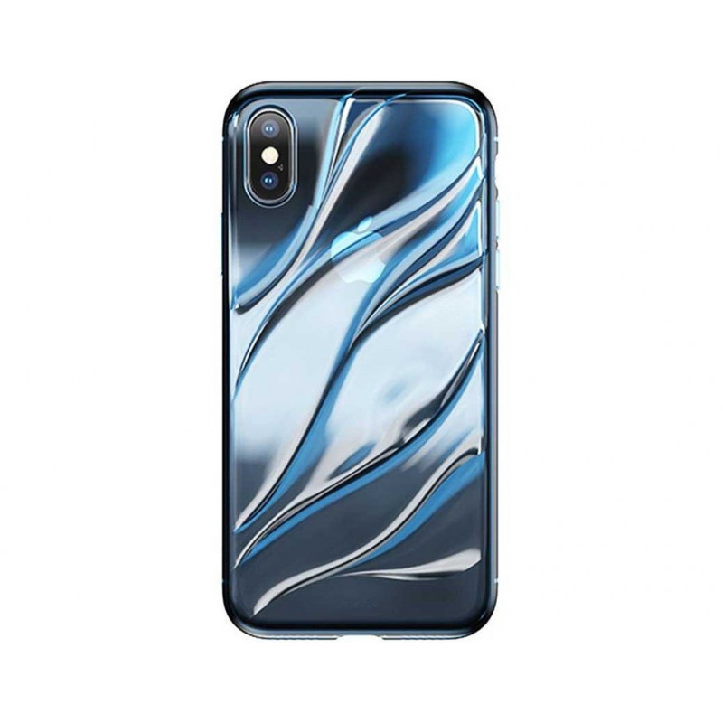 Чехол Baseus Water Modelling для iPhone X/XSTransparent Blue (WIAPIPHX-SH03)