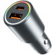 Автомобильное зарядное устройство Proove Double Energy Plus 53W USB+Type-C Metal Gray (ACDE53110004)