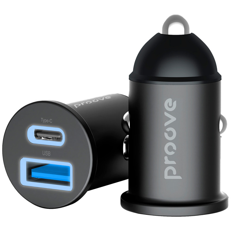 Автомобильное зарядное устройство Proove Tiny Power 30W USB + Type-C (ACTP30111201)