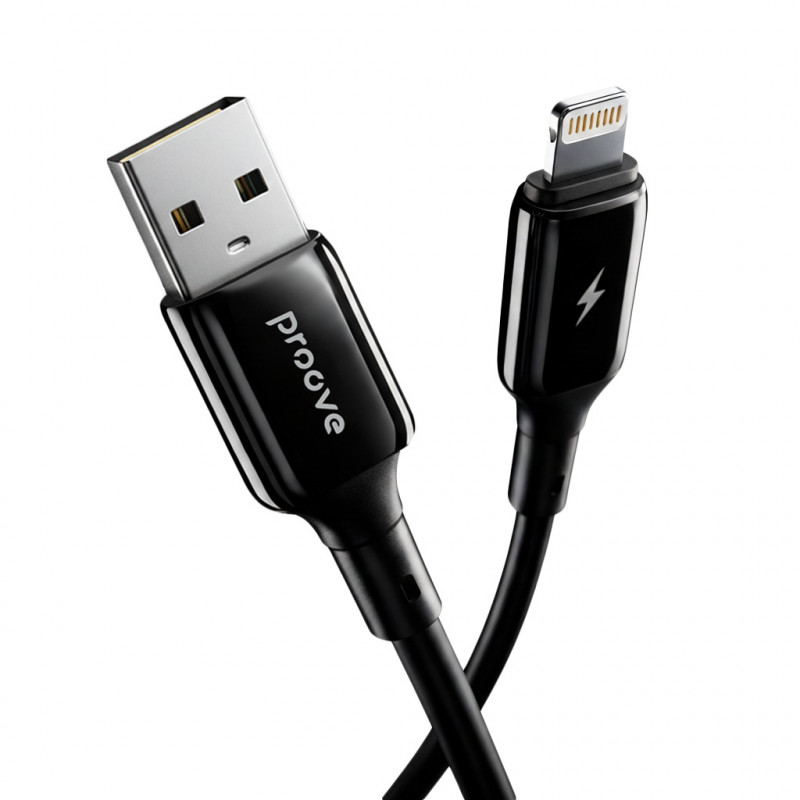 Кабель Proove Flex Metal USB to Lightning 2.4A (1m) Black (CCFM20001101)
