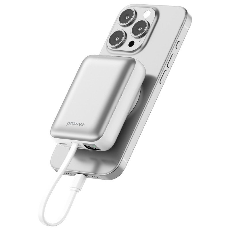 Павербанк Proove Neutron 22.5W 10000mAh Silver/White (PBNE22022206)