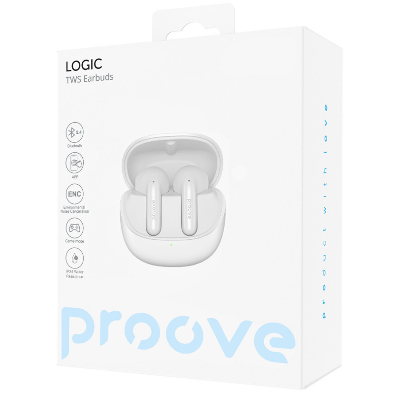 Беспроводные наушники Proove Logic TWS (APP) Pearl White (TWLG0001AP16)
