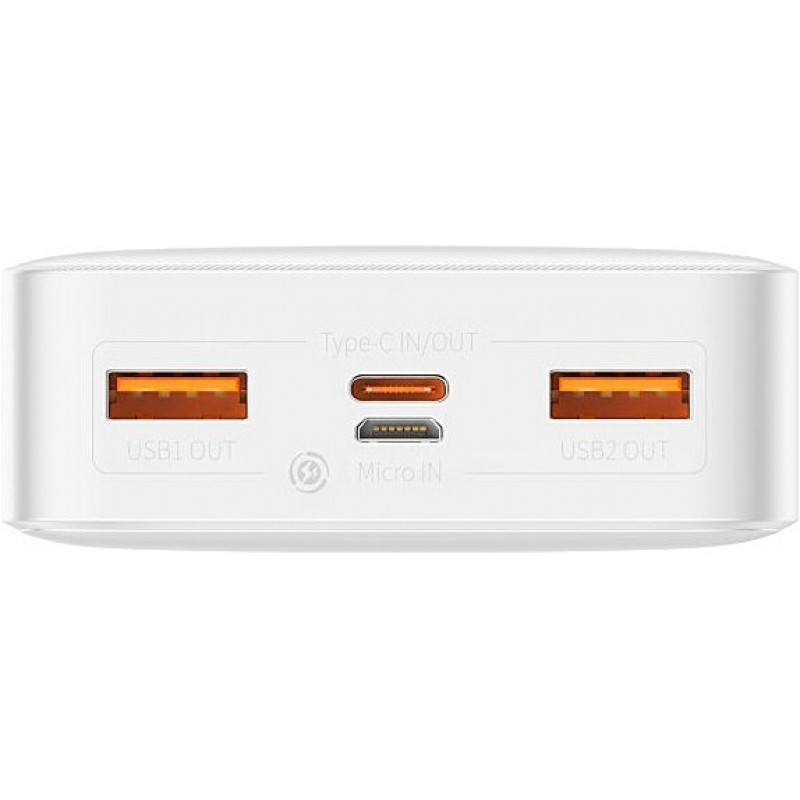 Зовнішній акумулятор Power Bank Baseus Bipow 20000mAh 20W Display White (PPDML-M02)