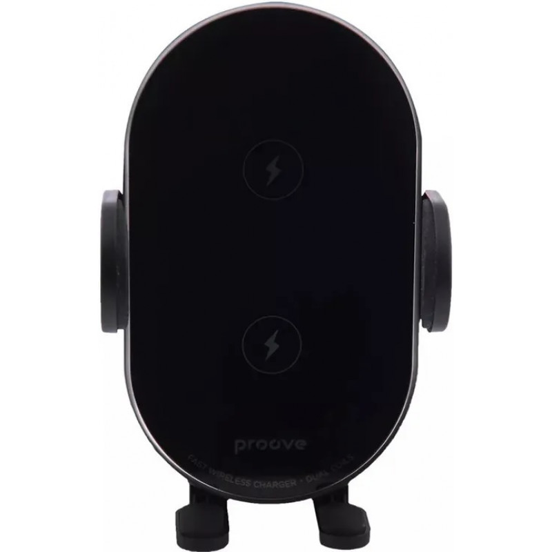 Автотримач із бездротовою зарядкою Proove Rounded Energy Pro 15W Black (WHRP15010001)