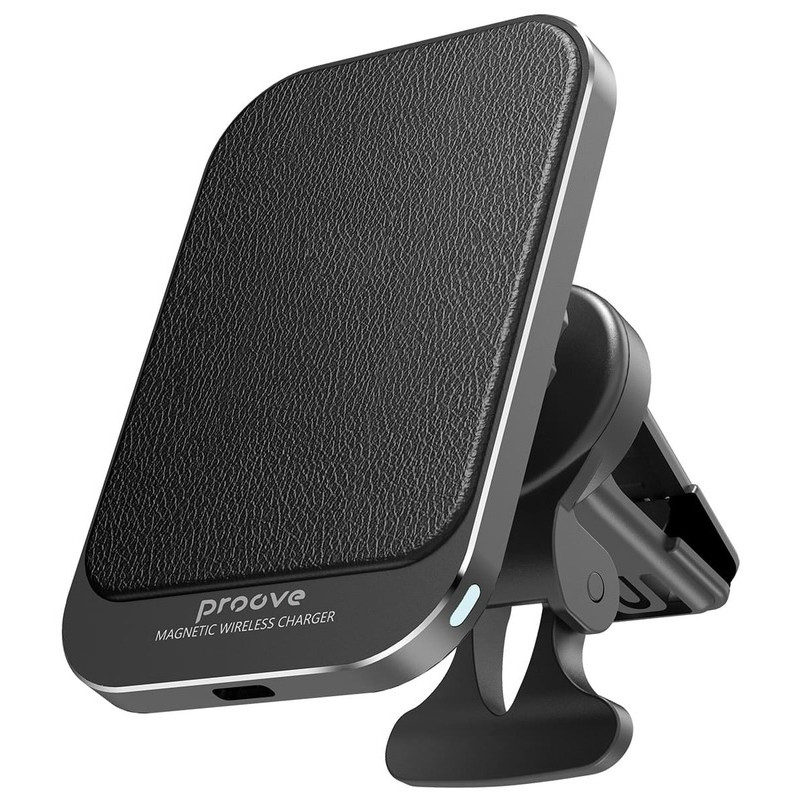 Автотримач із бездротовою зарядкою Proove Square Magnetic 15W Black