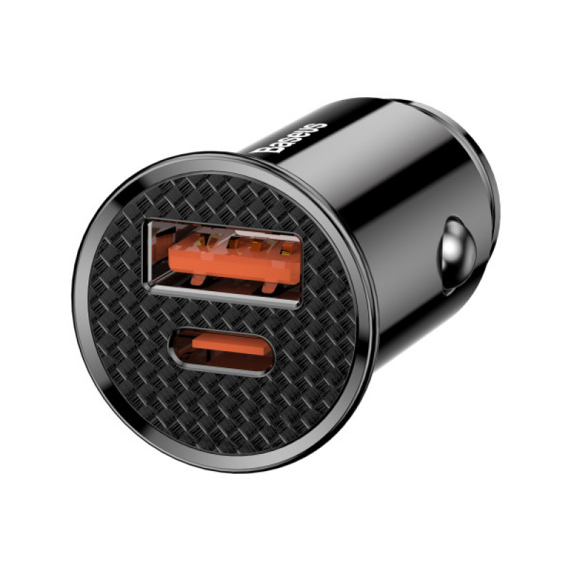 Зарядний пристрій Baseus Circular Plastic PD3.0 QC 4.0+30W USB+Type-C Black