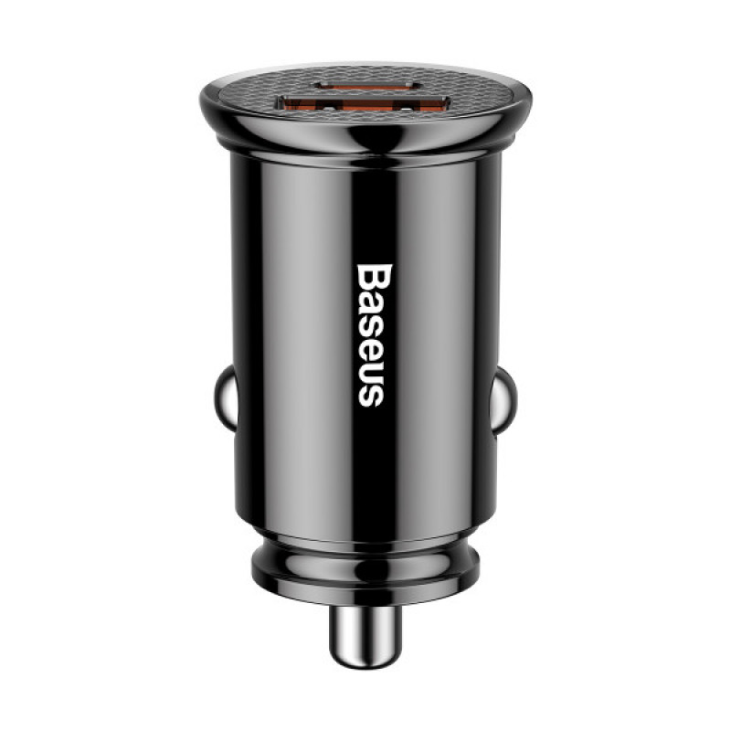 Зарядний пристрій Baseus Circular Plastic PD3.0 QC 4.0+30W USB+Type-C Black