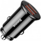 Автомобільний зарядний пристрій Baseus Circular Plastic QC 3.0 30W 2USB Black