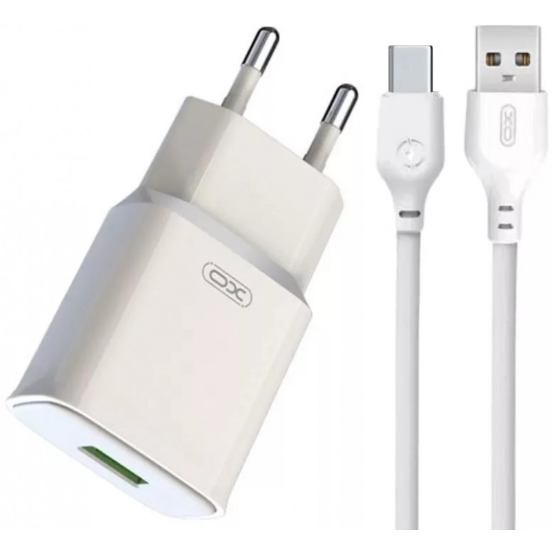 Зарядний пристрій XO L92D QC3.0 18W TYPE-C Cable