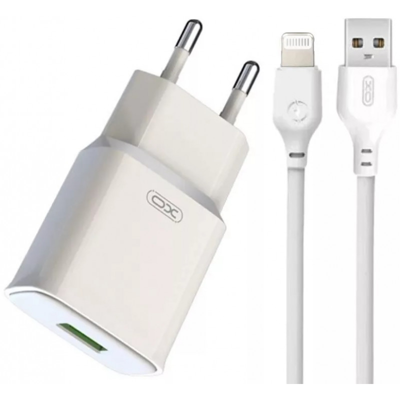 Зарядний пристрій XO L92D QC3.0 18W Lightning Cable