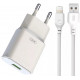 Зарядний пристрій XO L92D QC3.0 18W Lightning Cable
