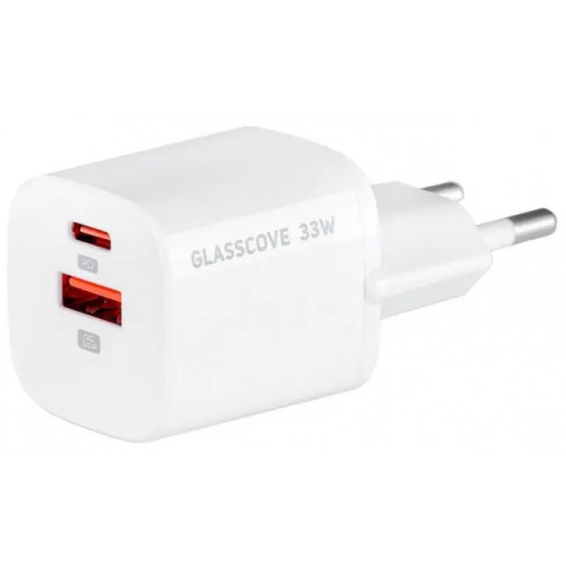 Зарядний пристрій Glasscove 33W GAN 2-PORT TYPE-C + USB TC-099BPQ33