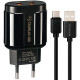 Мережевий зарядний пристрій Gelius Avangard GP-HC06 2USB 2.4A 12W + кабель Type-C Black