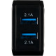 Мережевий зарядний пристрій Gelius Prime GU-HC02 2USB 2.1A 12W + кабель Type-C Black
