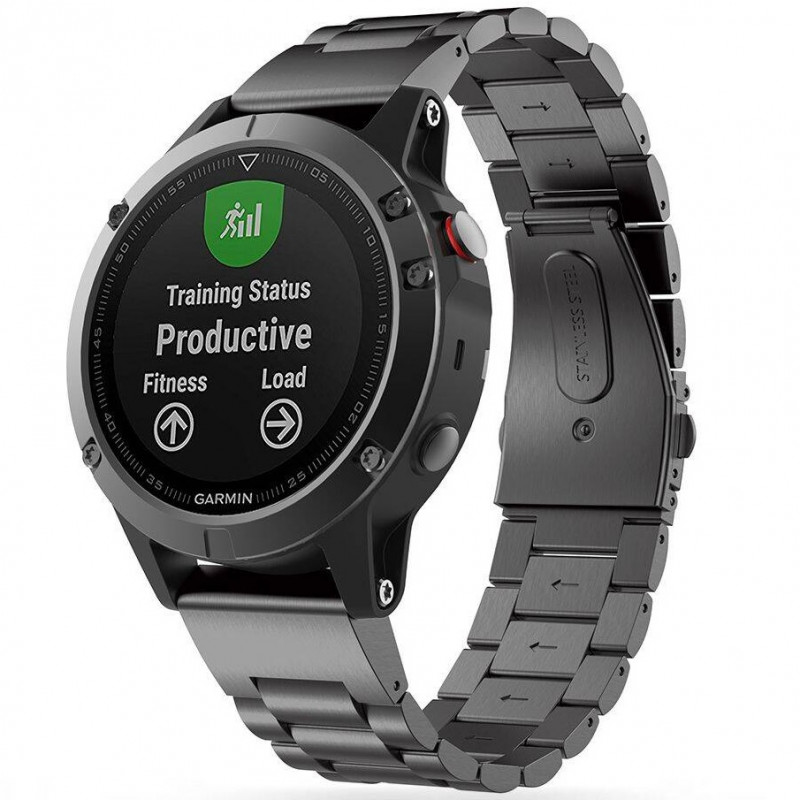 Ремінець Tech-Protect Stainless для Garmin Fenix 3 | 5X | 3HR | 5X Plus | 6X | 6X Pro | 7X Black (9589046920226)