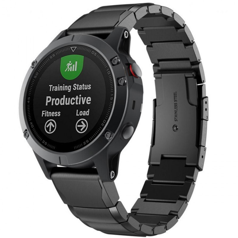 Ремінець Tech-Protect SteelBand для Garmin Fenix 5 | 6 | 6 Pro | 7 Black (5906735412628)