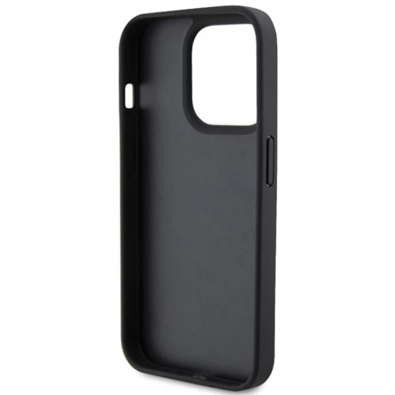 Чехол Guess Leather 4G Diamond Triangle для iPhone 15 Pro Black (GUHCP15LP4TDPK)