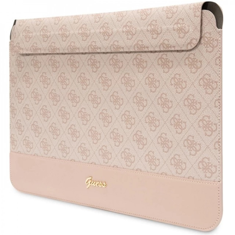 Чехол Guess 4G Stripe Metal Logo для MacBook 14" Pink (GUCS14PS4SGP)