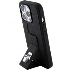 Чохол Karl Lagerfeld Gripstand Saffiano Karl&amp;Choupette Pins для iPhone 14 Pro Max Black (KLHCP14XGSAKCPK)