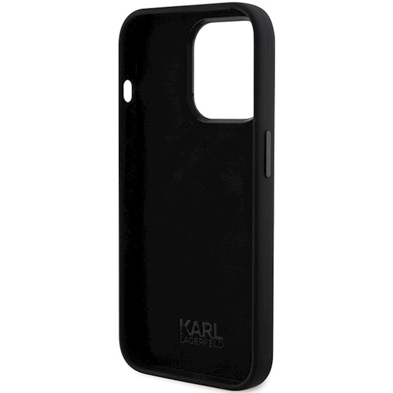 Чохол Karl Lagerfeld Silicone Karl &amp; Choupette Head для iPhone 15 Pro Black (KLHCP15LSDHKCNK)