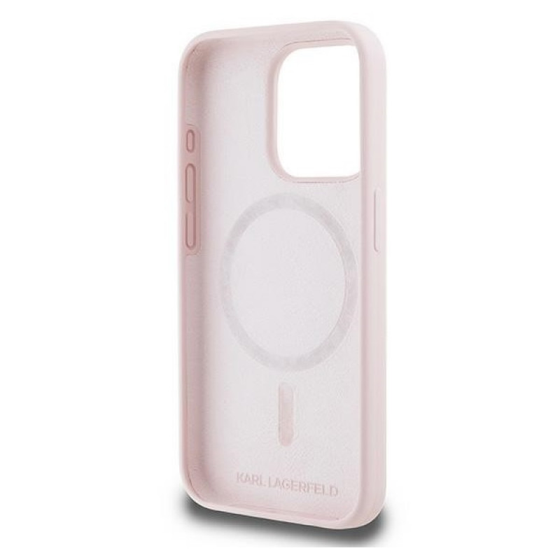 Чохол Karl Lagerfeld Silicone Karl &amp; Choupette Head для iPhone 15 Pro Pink with MagSafe (KLHMP15LSKCHPPLP)