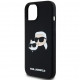 Чохол Karl Lagerfeld Silicone Karl &amp; Choupette Head для iPhone 15|14|13 Black with MagSafe (KLHMP15SSKCHPPLK)