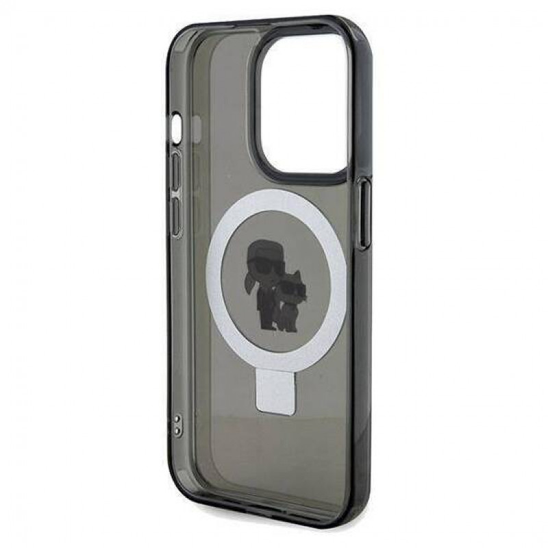 Чохол Karl Lagerfeld Ring Stand Karl &amp; Choupettte для iPhone 15 Pro Max Black with MagSafe (KLHMP15XHMRSKCK)