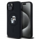 Чохол Karl Lagerfeld Silicone Karl &amp; Choupette Ring для iPhone 15|14|13 Black with MagSafe (KLHMP15SSCMKCRHK)