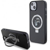 Чохол Karl Lagerfeld Ring Stand Karl &amp; Choupettte для iPhone 15|14|13 Black with MagSafe (KLHMP14SHMRSKCK)