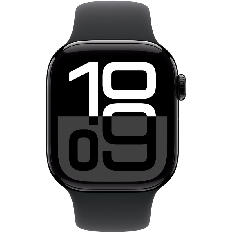 Смарт-годинник Apple Watch Series 10 GPS 42mm Jet Black Aluminium Case with Black Sport Band - S/M (MWWE3QH/A)