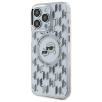 Чохол Karl Lagerfeld IML Monogram Karl &amp; Choupette Head для iPhone 16 Pro Transparent with MagSafe (KLHMP16LHMCKMHT)