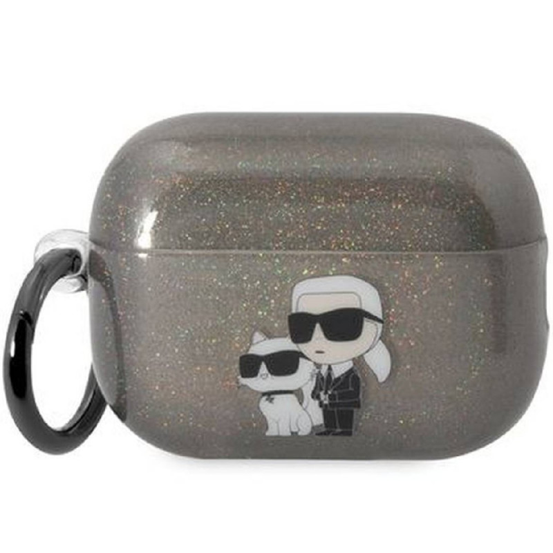 Чохол Karl Lagerfeld Gliter Karl &amp; Choupette для AirPods 2 Black (KLAP2HNKCTGK)