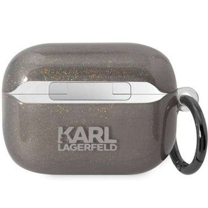 Чохол Karl Lagerfeld Gliter Karl &amp; Choupette для AirPods 2 Black (KLAP2HNKCTGK)