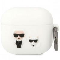 Чохол Karl Lagerfeld Silicone Karl &amp; Choupette для AirPods 3 White (KLACA3SILKCW)