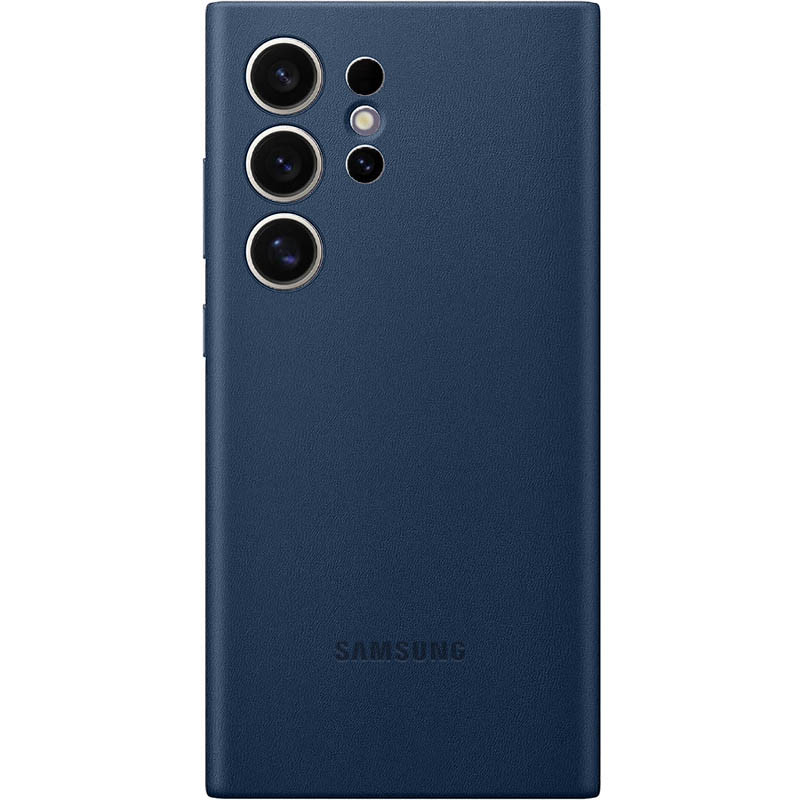 Чохол Leather Case для Samsung S24 Ultra Navy Blue (AAA)