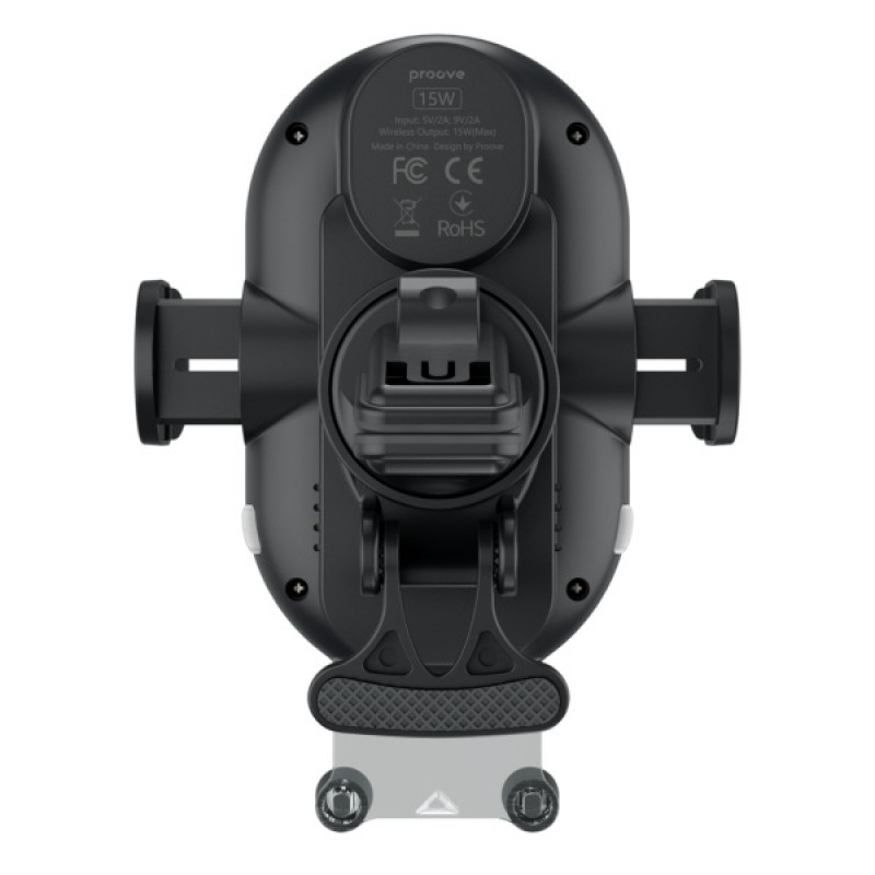 Автотримач із бездротовою зарядкою Proove Rounded Energy 15W Black
