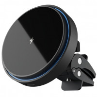 Автодержатель с беспроводной зарядкой Proove Light Circle 15W Silver