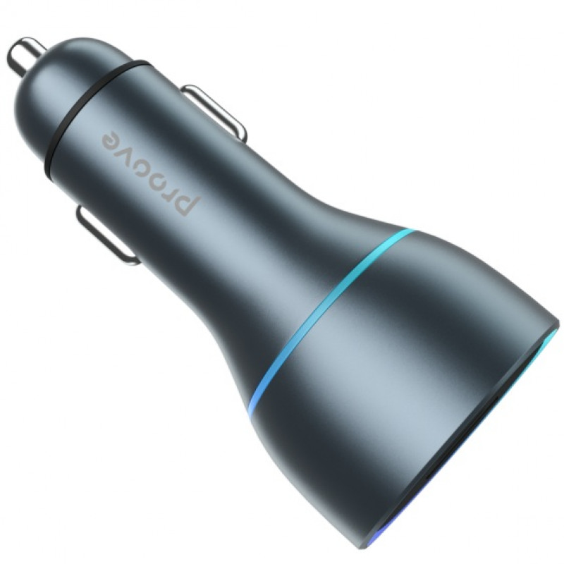 Автомобільний зарядний пристрій Proove Super Charge 130W 2 Type-C+USB Metal Gray